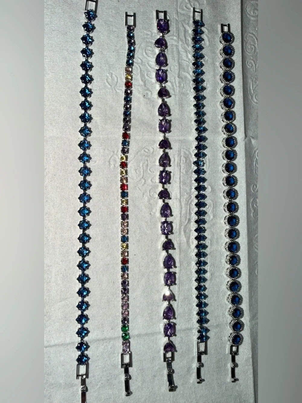 (10) Tennis Bracelet Set – No Brand